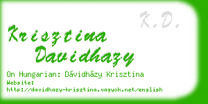 krisztina davidhazy business card